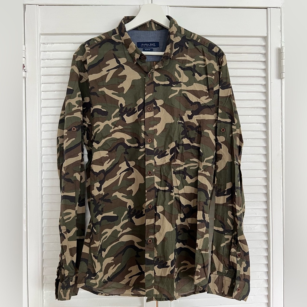 Zara - Camo Long Sleeve Button Down (Slim Fit)